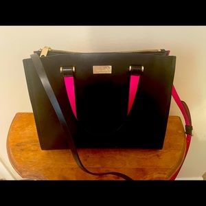 Kate Spade black bag with pink interior no damage